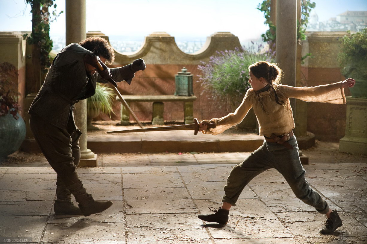 Arya Stark and Syrio Forel -- Game of Thrones, Season 1